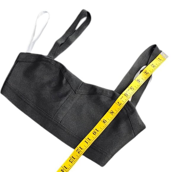 Revolve Superdown Bandage Crop Top, Black , Zip Back, Stretch, Size Small - Picture 4 of 8